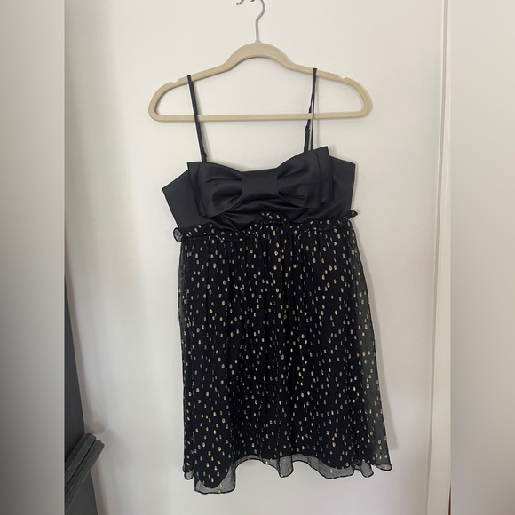 Vintage Betsey Johnson Evening Collection Silk Bow Dress Size 8 - Picture 1 of 5